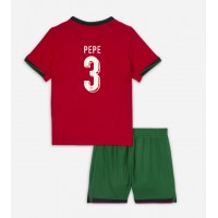 Portugal Pepe #3 Fußballbekleidung Heimtrikot Kinder EM 2024 Kurzarm (+ kurze hosen)